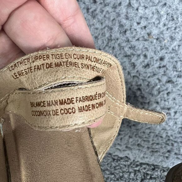 Earth Origins Shoes Palomos Peyton Cork Wedge Size 9.5M Leather Flats Taupe - Picture 9 of 10